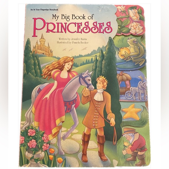 VTG 12” My Big Book Of Princesses by Jennifer Harris & Becker hardcover w/ Tabs - Picture 1 of 11